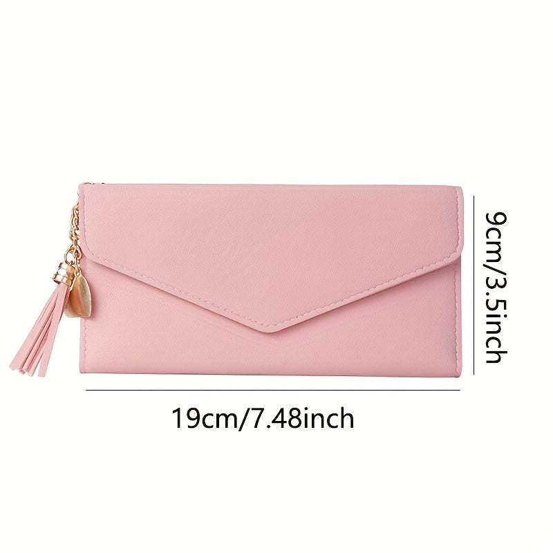 Personalized Name Tassel Clutch Wallet for Women - Elegant Handbag with Snap Closure, Credit Card Slots, and Soft Lining - Perfect Gift for Birthdays, Anniversaries, Mother’s Day, Valentine’s Day, Christmas, or Everyday U